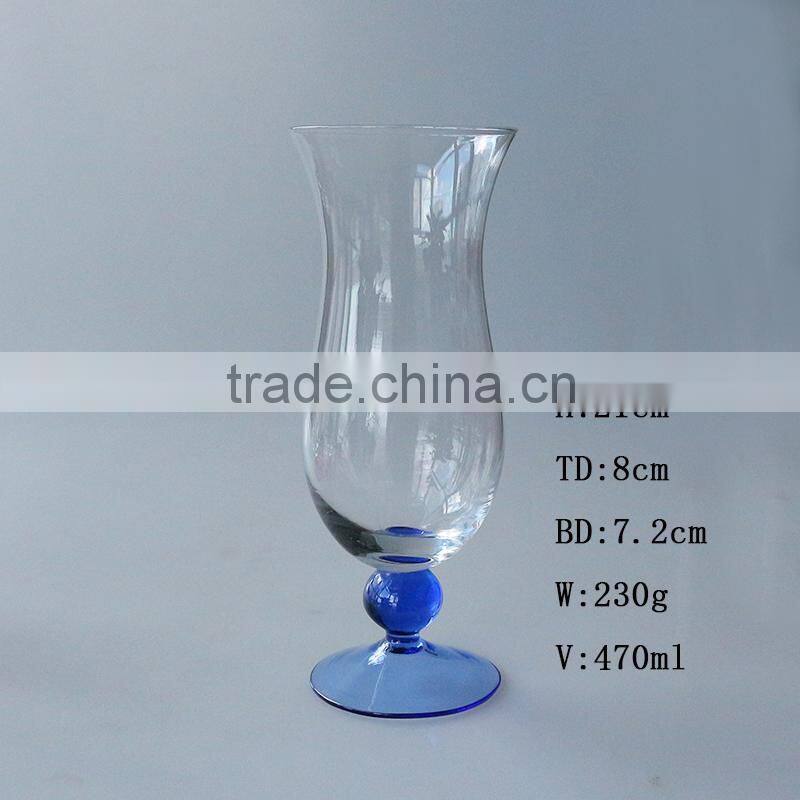 Promotion factory leadfree glass Bubble stem tulip beer drinking party bar glass
