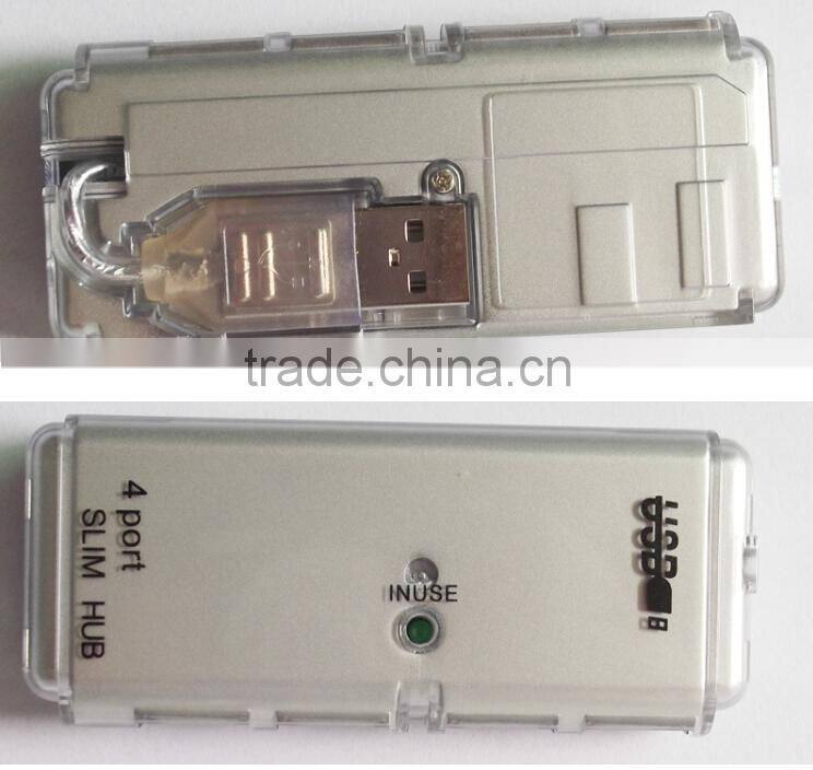China origin best portable slim promotion gift crystal 2.0 mini 4 port hubs