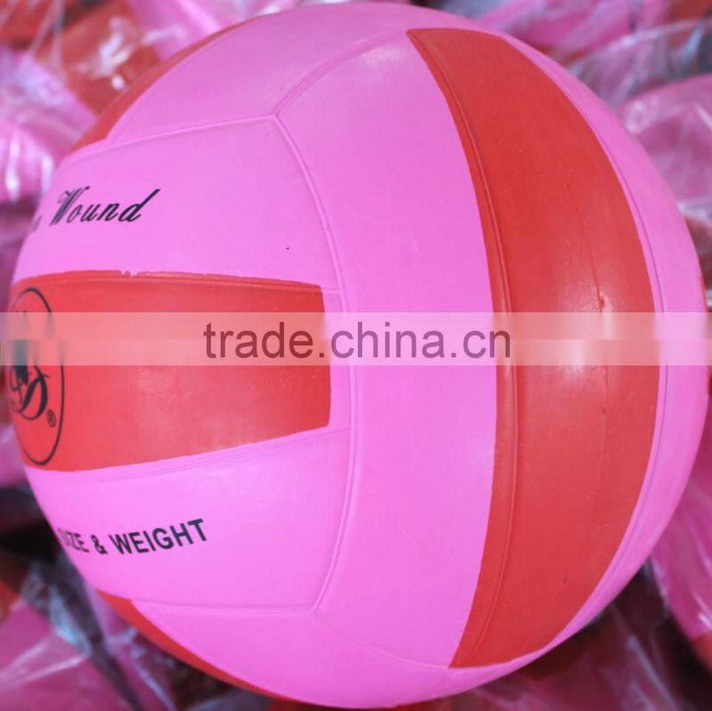 pink red international colorful rubber volleyball