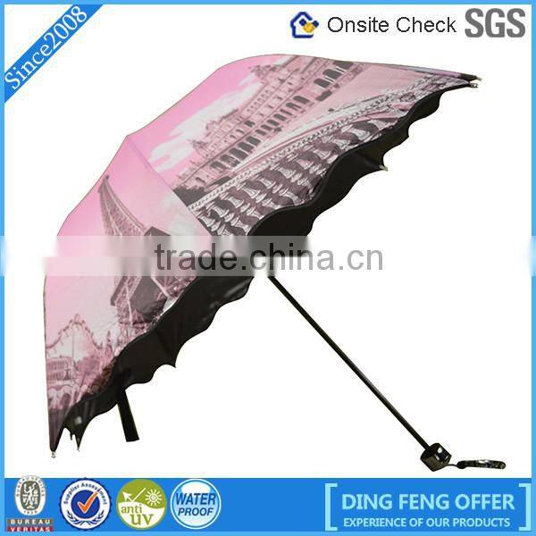 Promotional good quality lovely sun folding umbrella abercrombie umbrella
