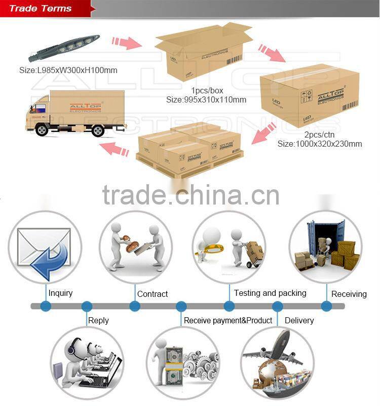 Outdoor IP67 waterproof bridgelux cob 300w high power led street lights