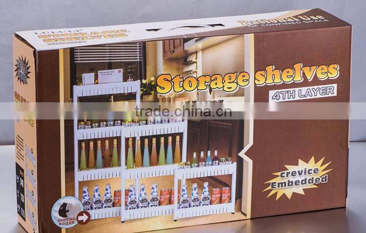 New Arrival High Quality Plastic Storage Shelf 4 layer storage shelves