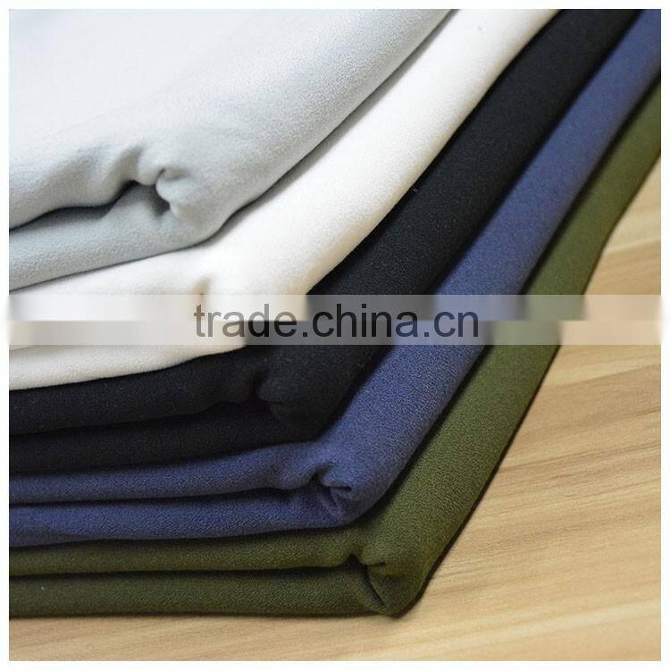 Woven plain four-way spandex crepe TR fabric cheap spandex chair cover