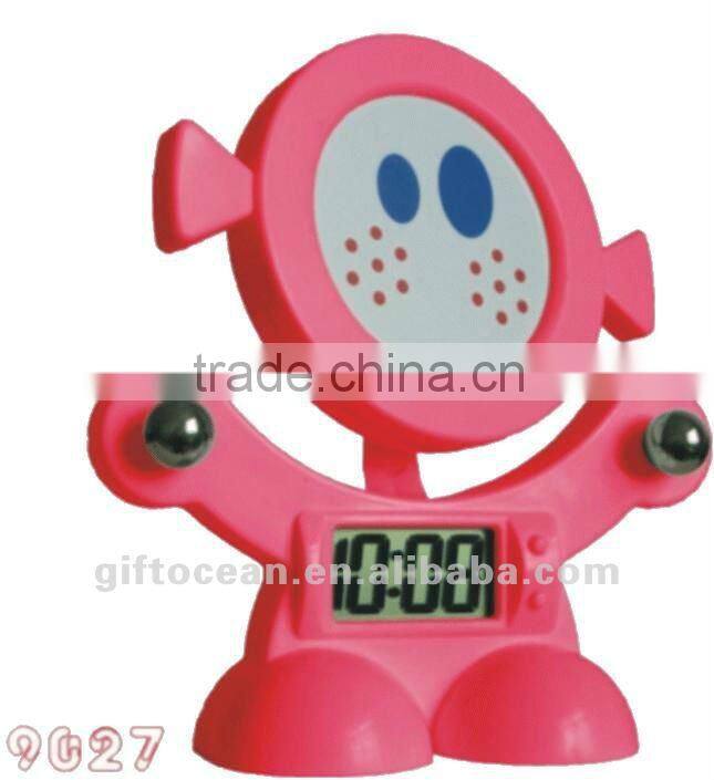 digital lcd calendar clock, soloar power table alarm clock