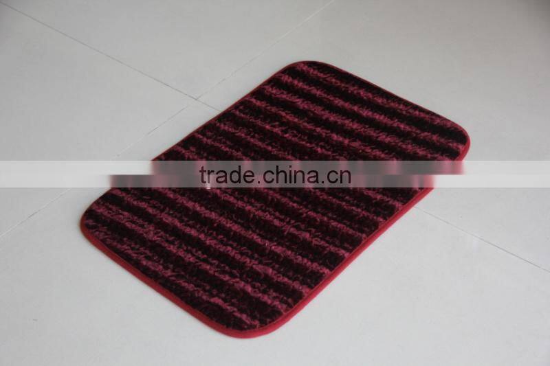 bathroom door mat Polyester bathroom mat super soft room mat with anti-slip base