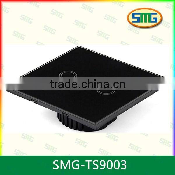 SMG-TS9003 Crystal Glass Panel Switch Remote Control BS US EU Wall Switch Light