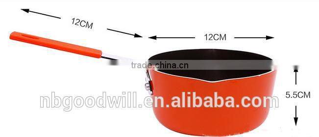 12cm, non stick pan cooking pot, flat bottomed milk pan, single handle milk pot, mini milk pot