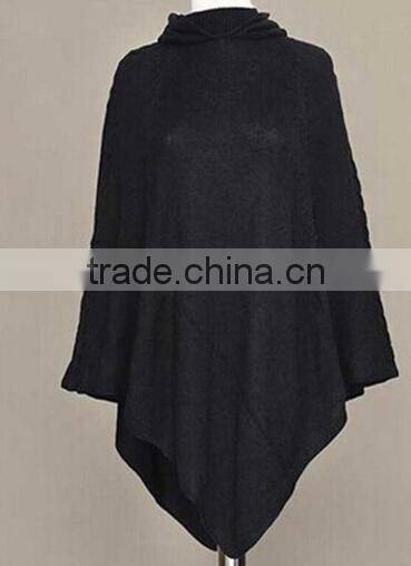 fash worm wool poncho for women