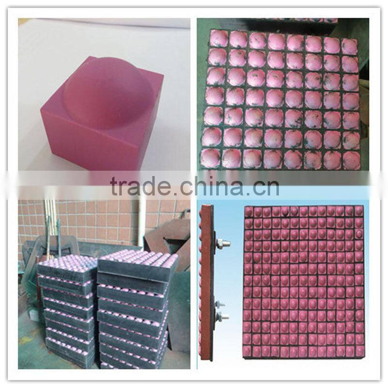 Wear impact resistant ceramic rubber liner