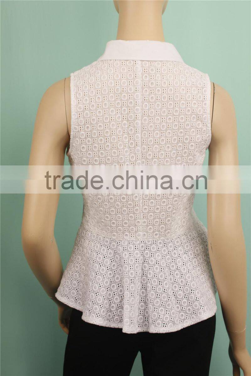 2016 S/S rayon embroidery off shoulder white summer fancy ladies tops latest design