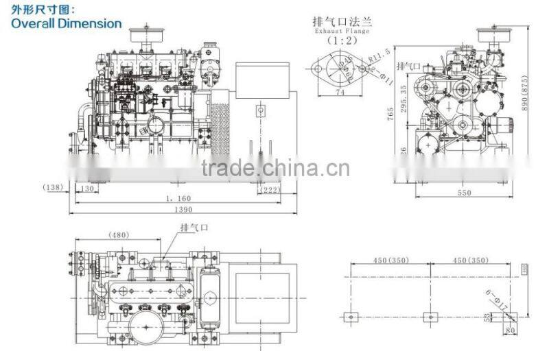 15KVA/25KVA Marine diesel generator set 230V-400V 50Hz