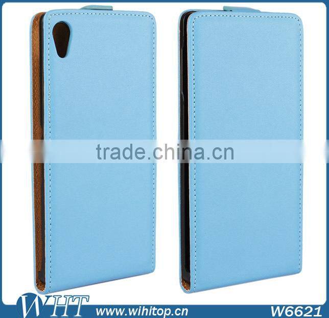 Fancy Cell Phone Case Magnetic PU Leather Vertical Flip Case for Sony Xperia Z4