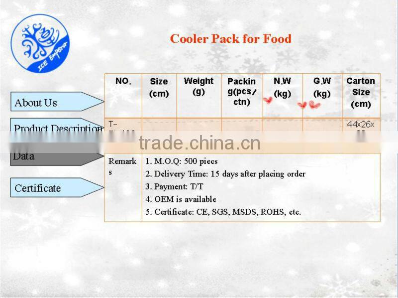 Sell gel bags for beer