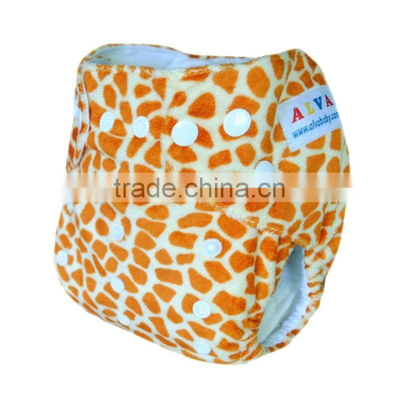 2016 ALVA black and white piano melody printed positioning pocket diaper one size and reusable baby cloth diapers in China