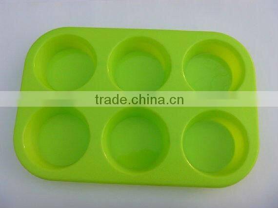 6-Cylinders Flexible engraved design Silicone Molds For Soap Candy Chocolate moon cake