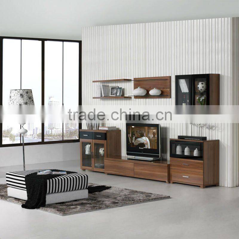 Modern wooden TV cabinet set