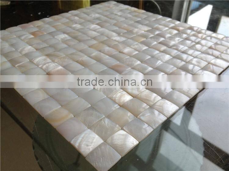 hotel decoration convex nature color material mother of pearls shell mosaic wall tiles