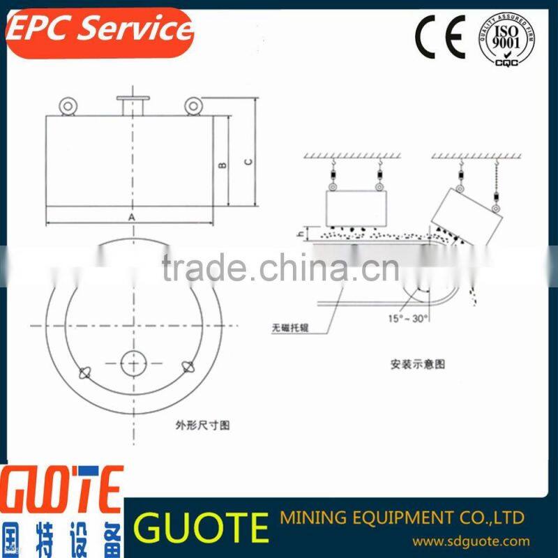 RCDB electric type magnetic separator machine for silica sand production line