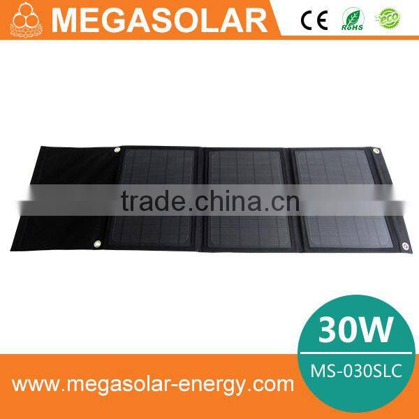 30w foldable laptop solar charger 5v 12v 16v 19v