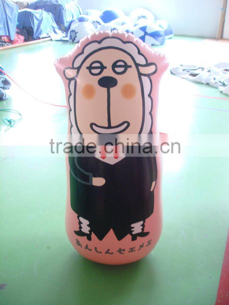 PVC plastic inflatable cute sheep tumbler toy