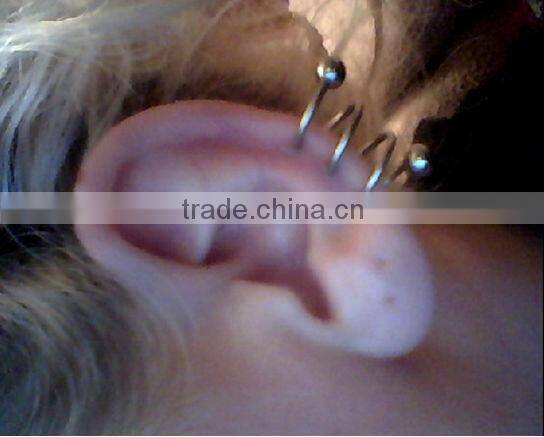 The Latest Surgical Stainless Steel Twists Spiral Barbell