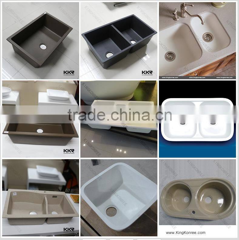 Artificial stone solid surface countertop kitchen sink