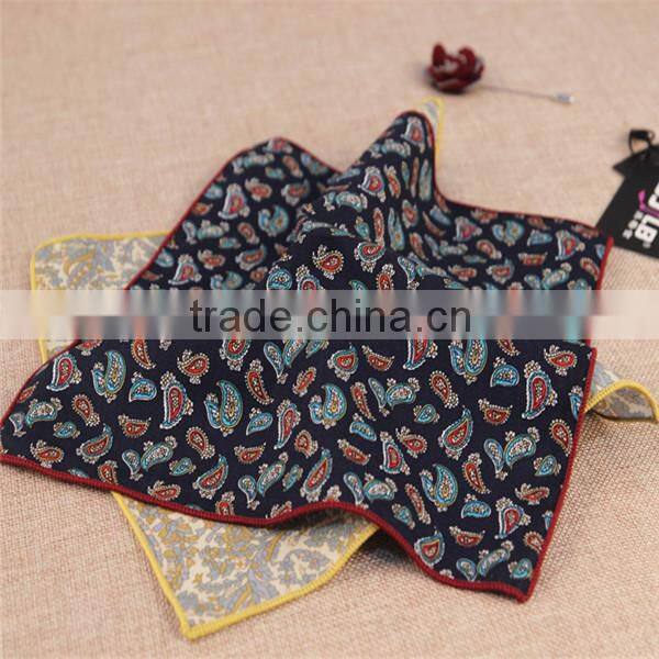 Custom Digital Print Linen Pocket Squares, Cotton Hanky