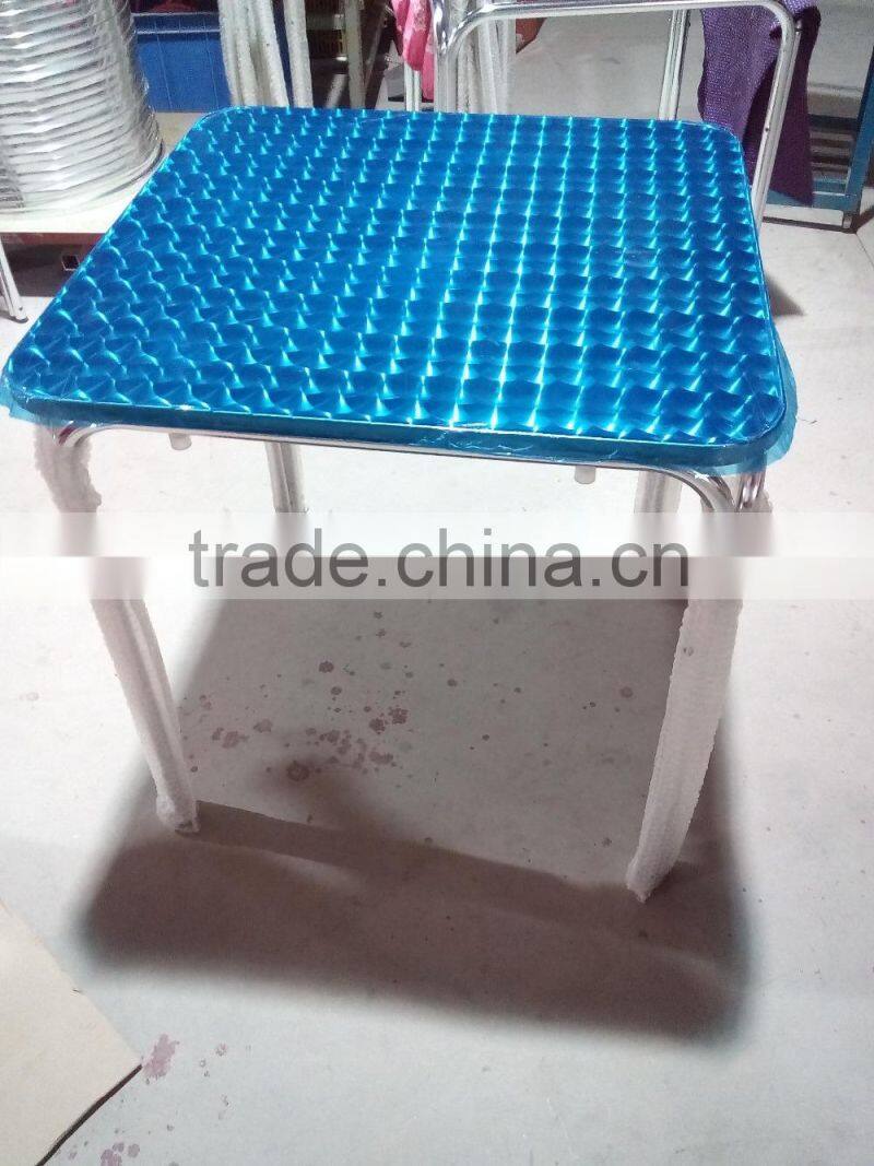 Outdoor aluminum design manual table for bistro and coffee use