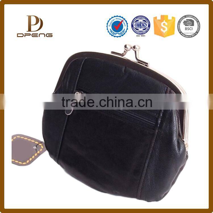 Customized fashion design oem bead coin purse leatehr coin purse clip