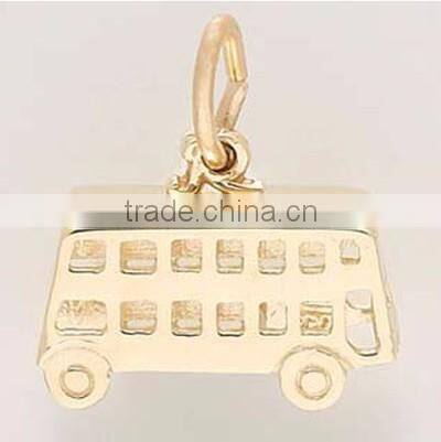 3D double decker bus charms and pendants for bracelet