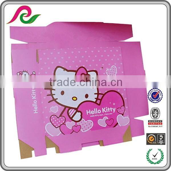 Stronger pink corrugated gift drawer box with handle