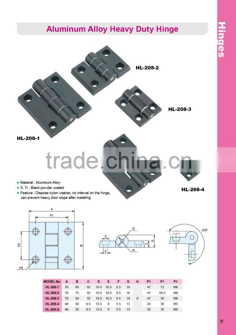 HL-208-A Industrial Machinery aluminium cabinet door hinge manufacturer