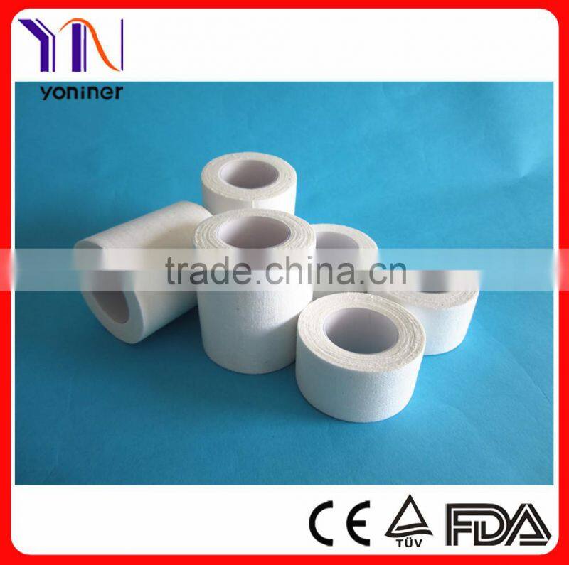 medical cotton sports tape/medical zinc oxide tape