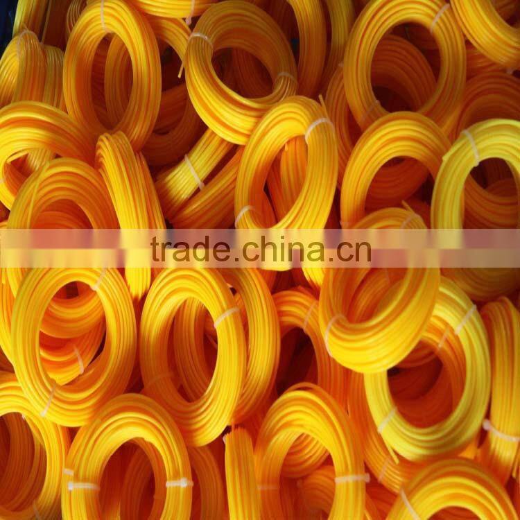 Yellow Color Garden Line Trimmer /Nylon Trimmer Line For grass cutting machine