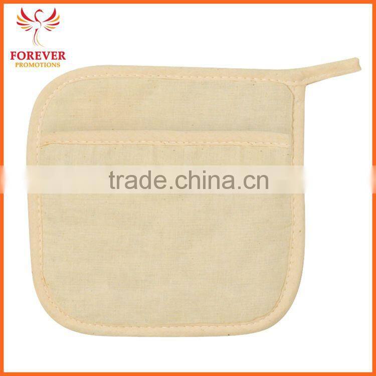 New Design Hot Selling Custom Logo Print Quilted Canvas Pot Holder