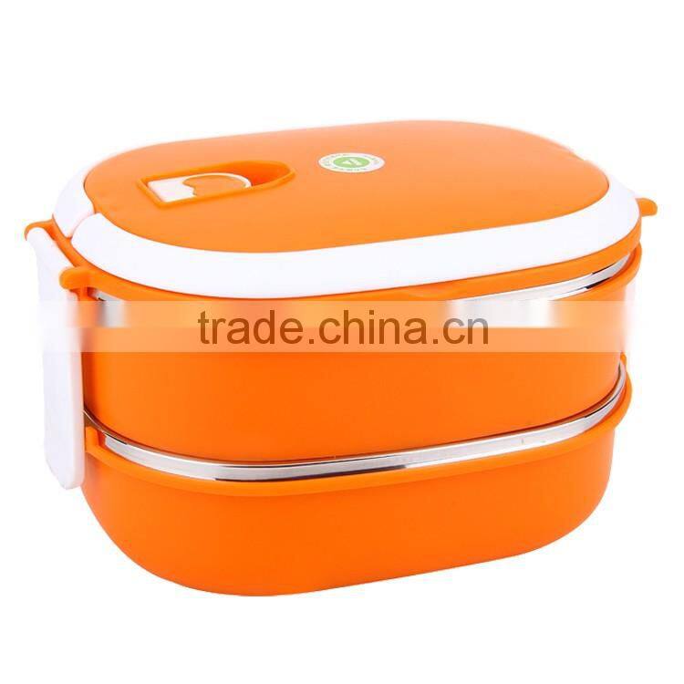 Two layers stainless steel thermal lunch box