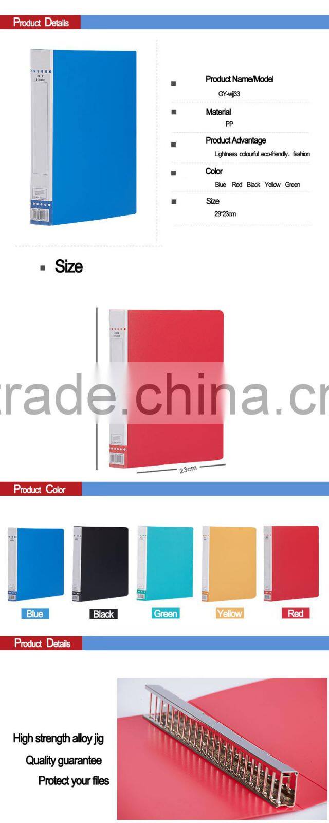 PP 22 holes file folder, Invoice file bag, bill fold