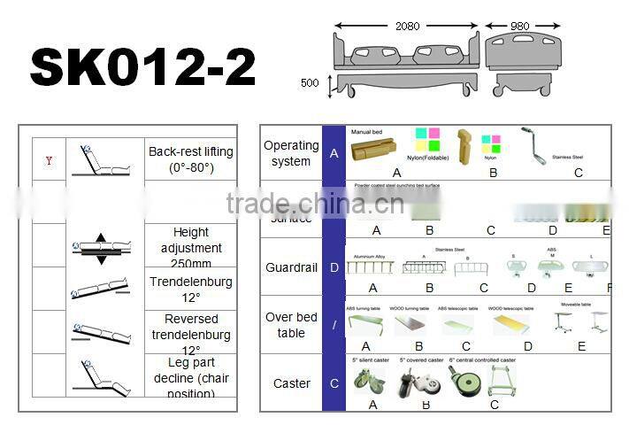 Medical Appliances Single Crank Hospital Bed