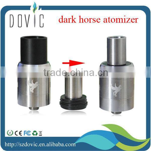 blue/black/brass/copper/stainless dark horse rda clone atomizer with rapid delivery