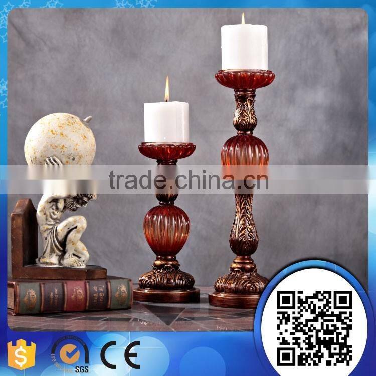 factory supply luxurious polyresin candle stand holders