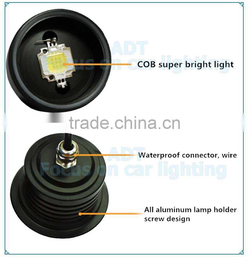 3 inch COB 10W LED Fog Lights with Blue COB Halo Angel Eye Rings Car DRL