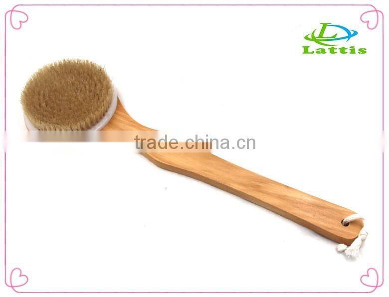 Wholesale Wooden Scrub loofah brush/Travel size wooden body bath brush