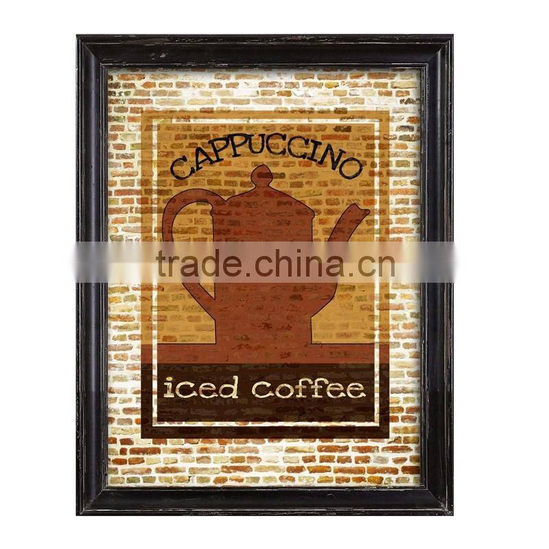 Retro Wooden Framed Home Decoration Wall pringting