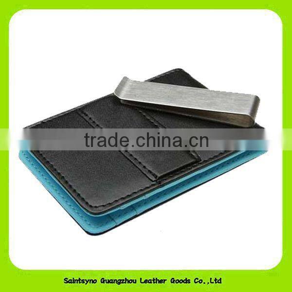 MC007B New products 2013 fashion leather fancy money clip wallet