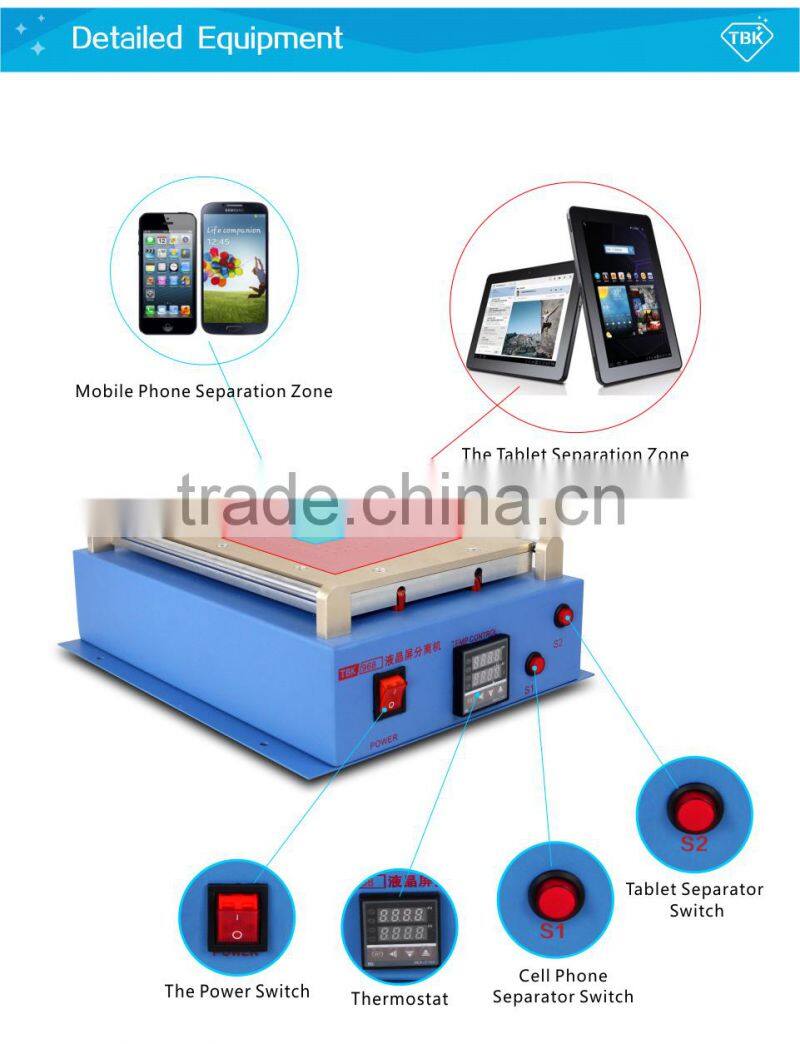 2016 vacuum lcd separator machine mobile touch glass separating frame separator for iphone