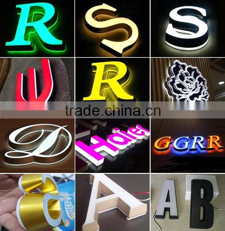 Factory Direct Sale Top Quality 3d led sign acrylic mini letter indoor led store logo