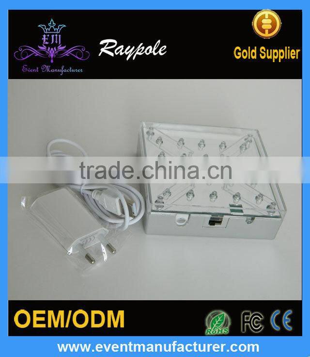 Wholesale Rechargeable 4inch Square LED Flower Vase Light