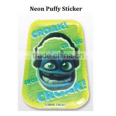 3D Neon Puffy Sticker