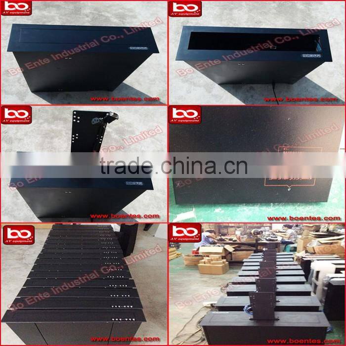 21~24 Inch Computer LCD Monitor Lift for Meeting Table Black Matte color