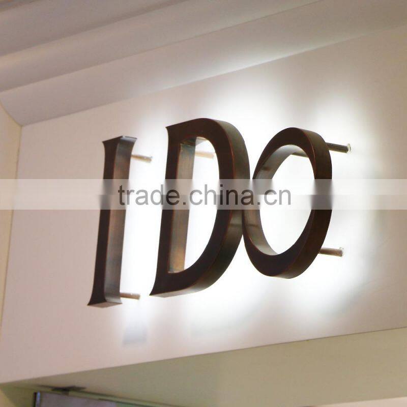 Advertising Backlit Vintage Metal Letters